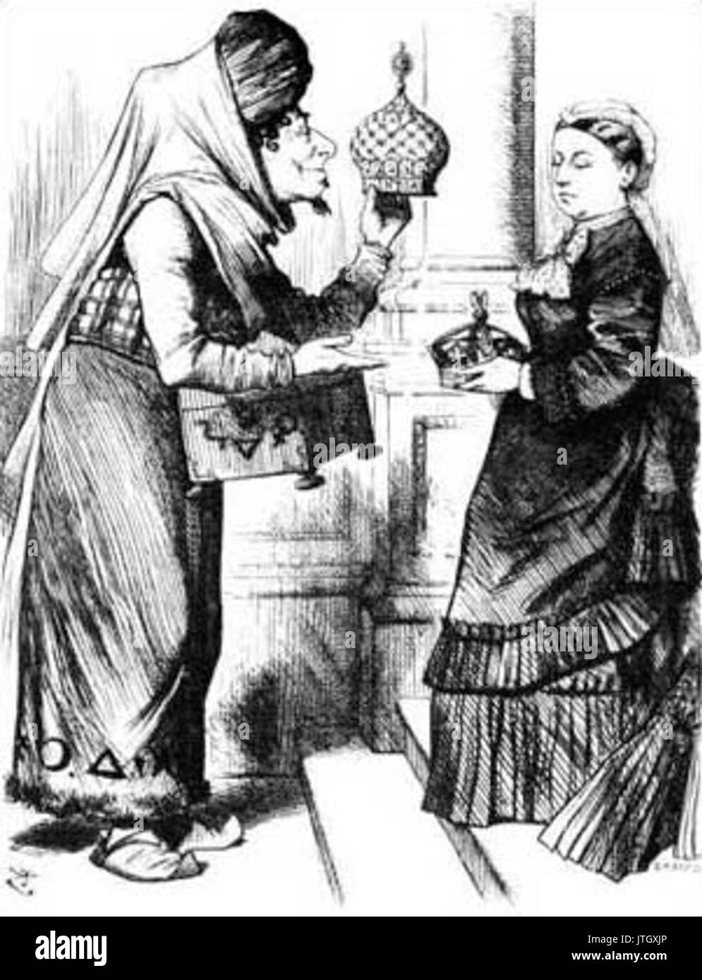 Victoria Disraeli cartoon Banque D'Images