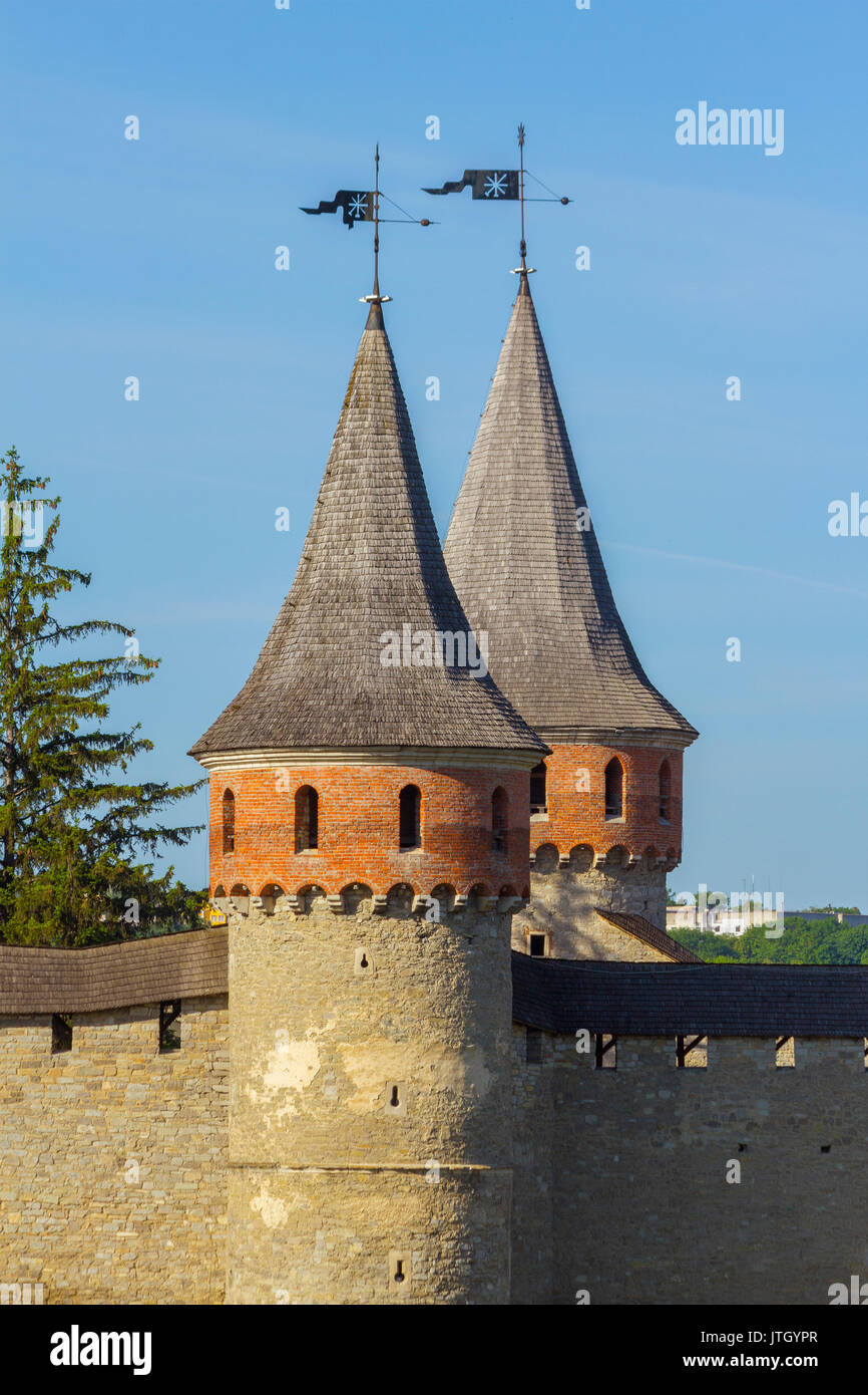 Château dans Kamyanets Podilsky, Ukraine Banque D'Images