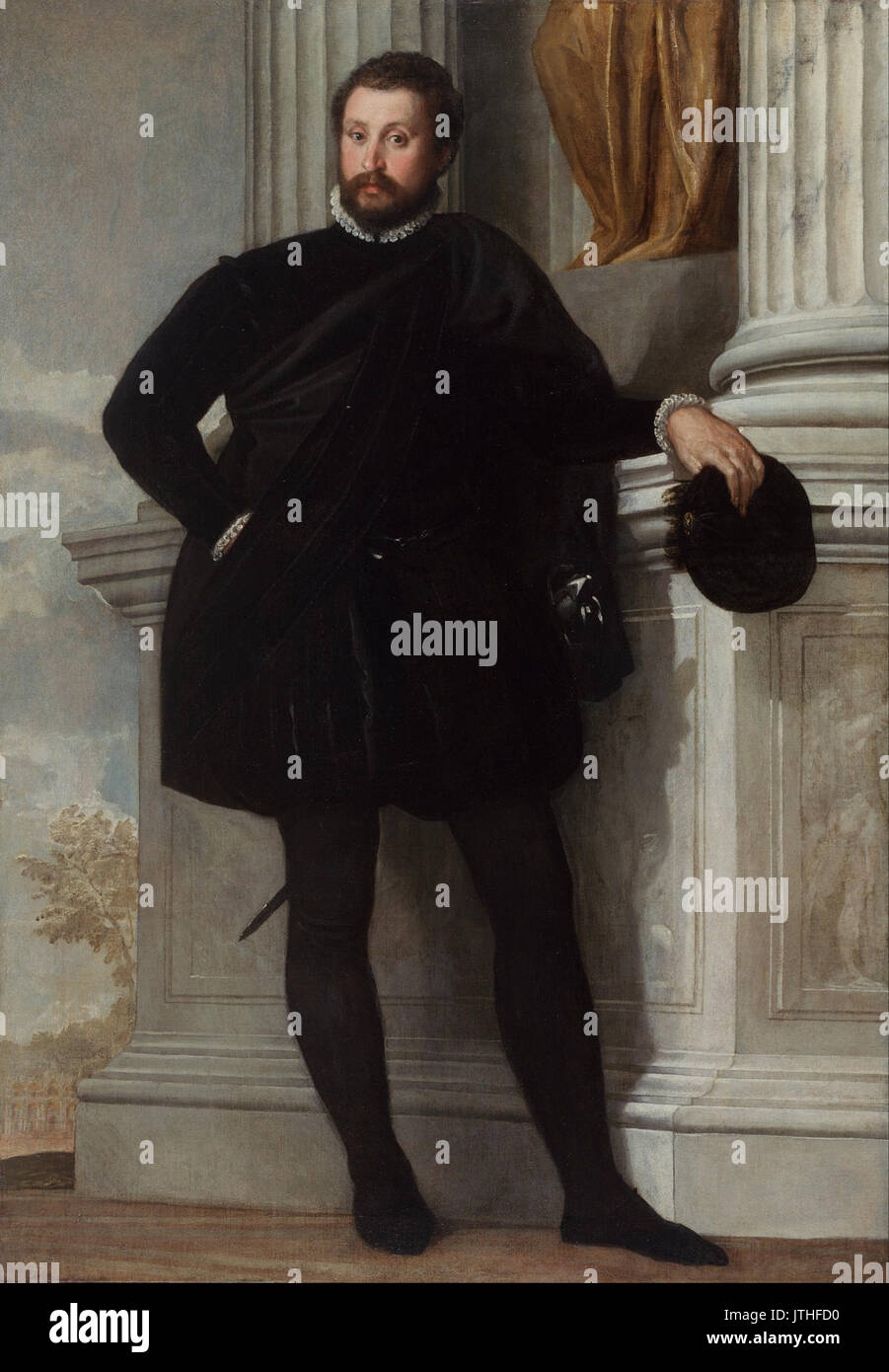 Un portrait italien de Paolo Veronese (Paolo Caliari), mettant en valeur l’habileté de l’artiste à capturer la ressemblance et l’essence de son sujet. Banque D'Images