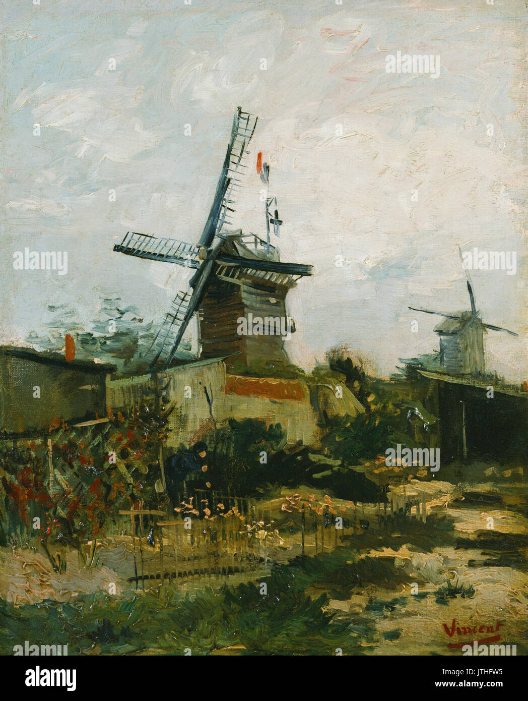 Vincent van Gogh éoliennes sur Montmartre Banque D'Images