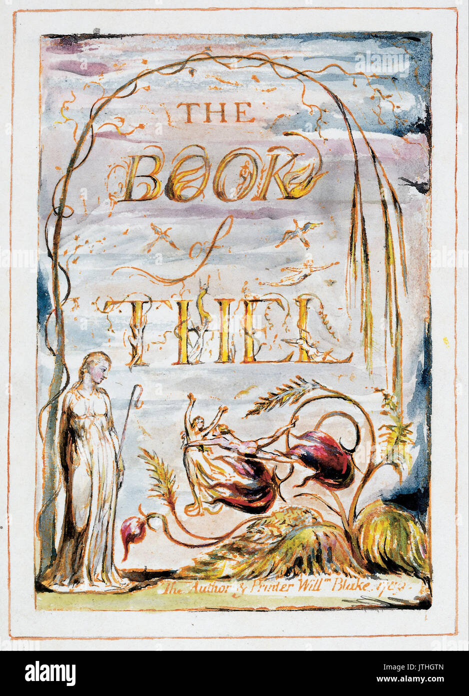 William Blake le livre de Thel (frontispice) Banque D'Images