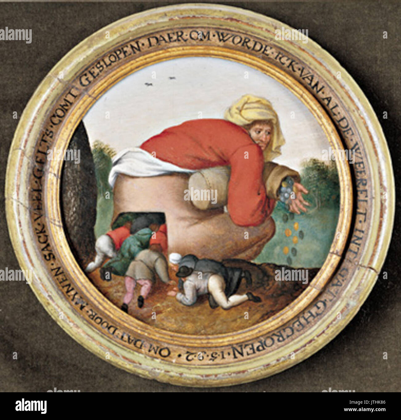 Pieter Brueghel le Jeune Les flatteurs Banque D'Images
