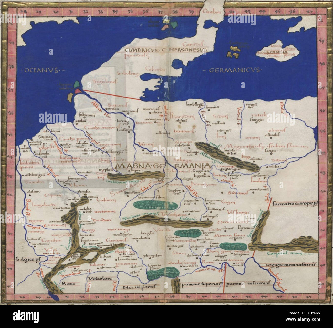 Allemagne 1467 Cosmographia de Ptolémée Banque D'Images