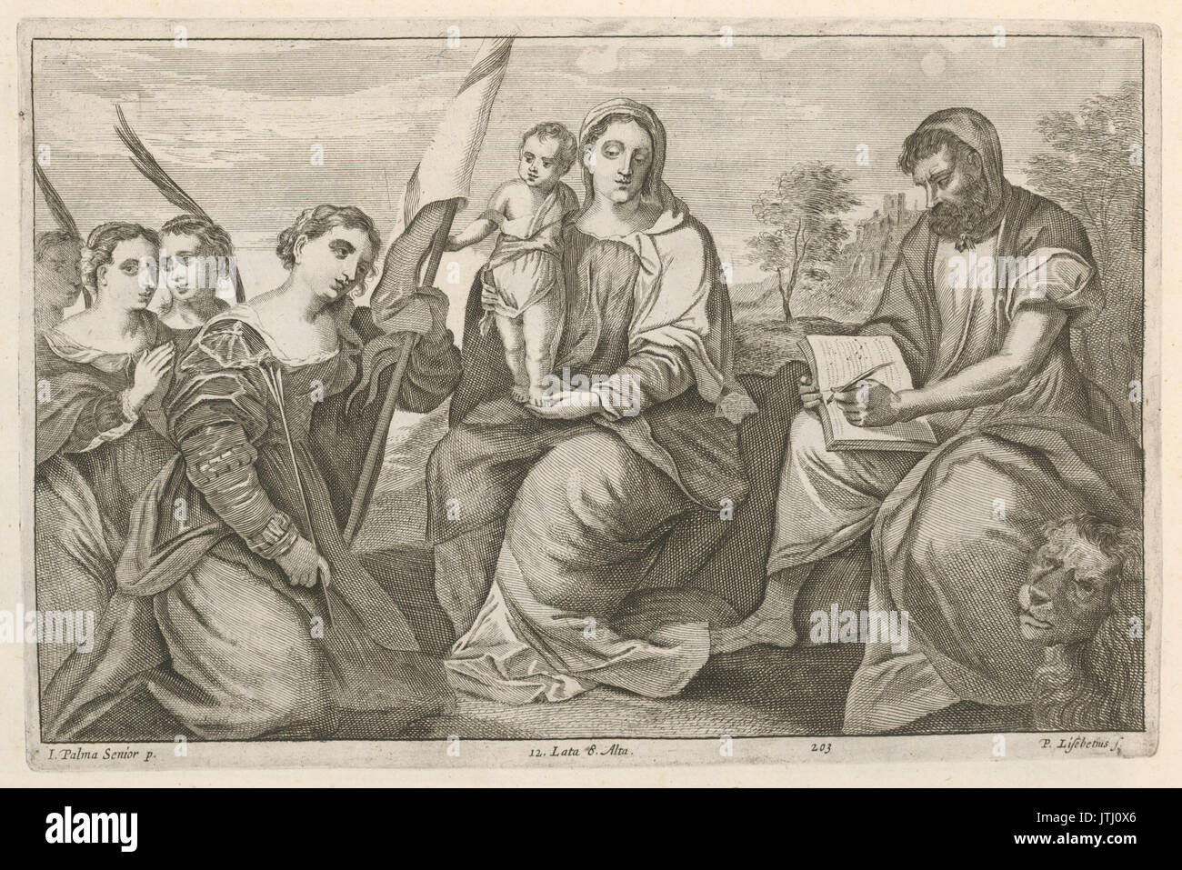 Pieter van Lisebetten après Palma il Vecchio vierge à l'enfant avec Sts SVK SNG.G 11965204 Banque D'Images