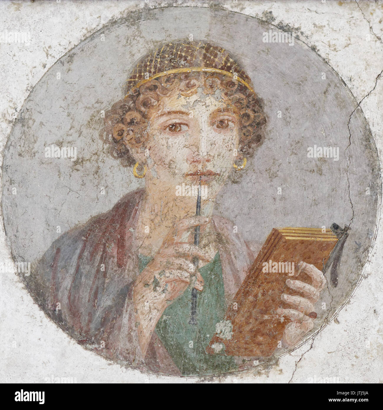 Sappho Pseudo HOMME Napoli Inv9084 Banque D'Images