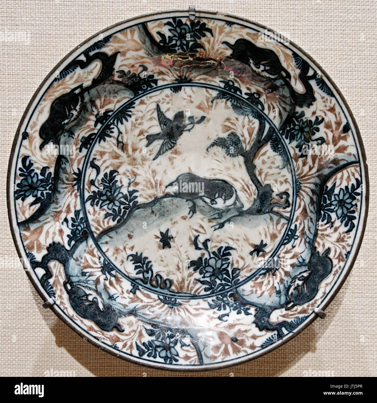 Animaux oiseaux plaque rencontré 91.1.127 Banque D'Images