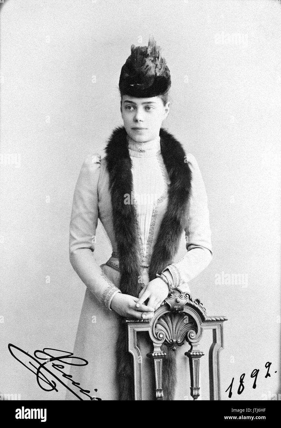 Xenia Alexandrovna de Russie par A.Passetti (1892) Banque D'Images