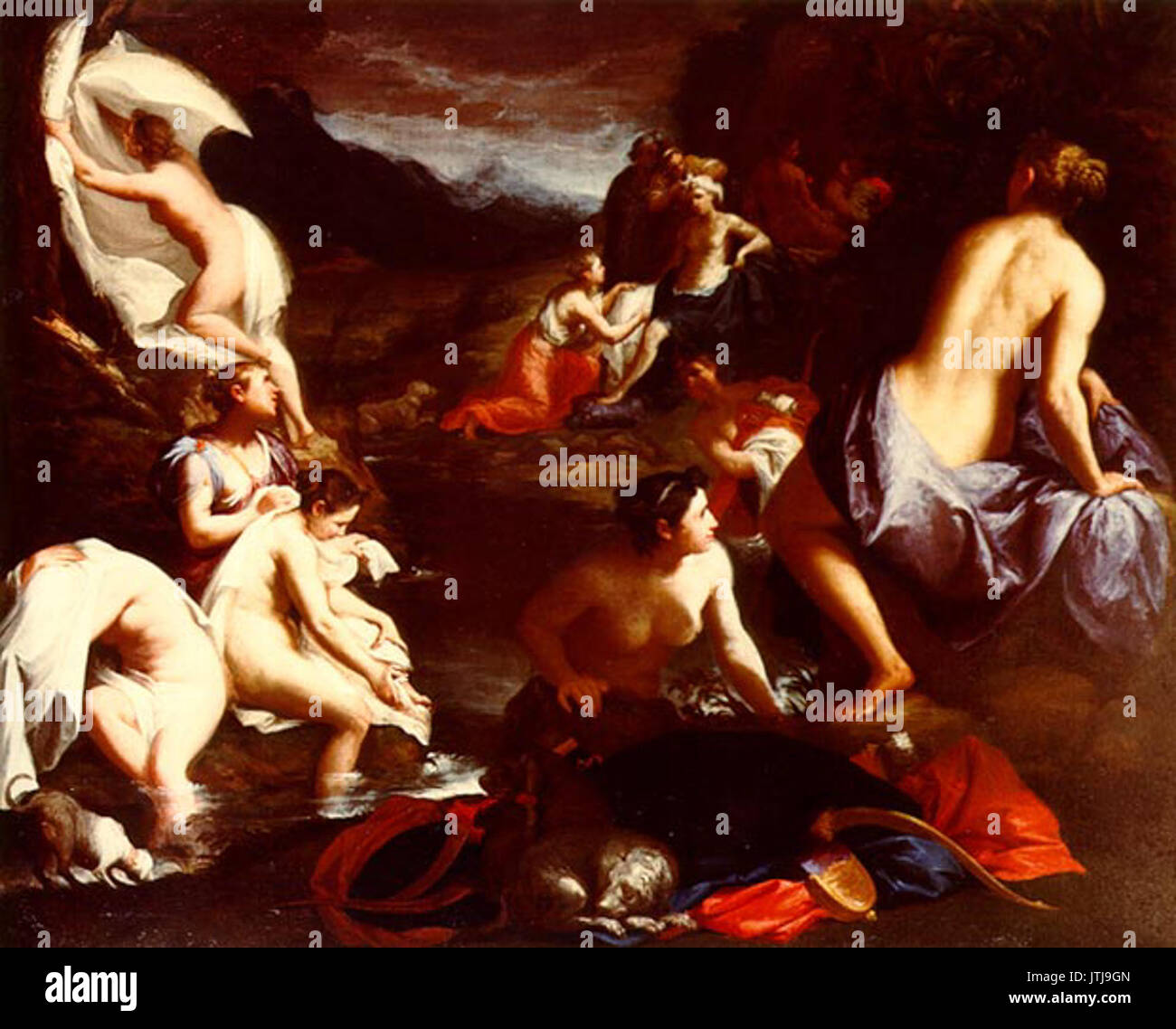 Pasinelli Diana y ninfas Banque D'Images