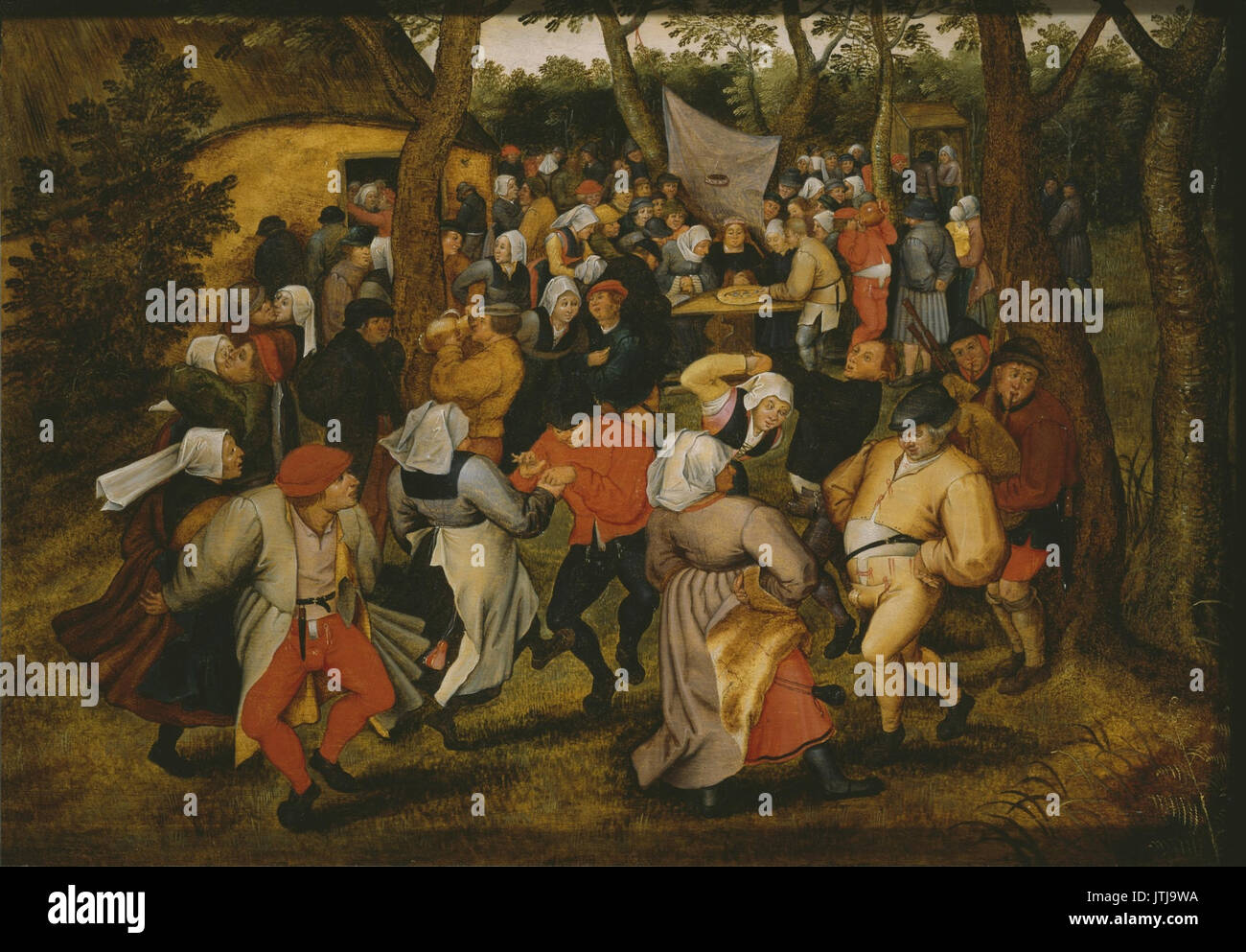 Pieter Brueghel le Jeune paysan danse de mariage (Paris, Louvre) Banque D'Images