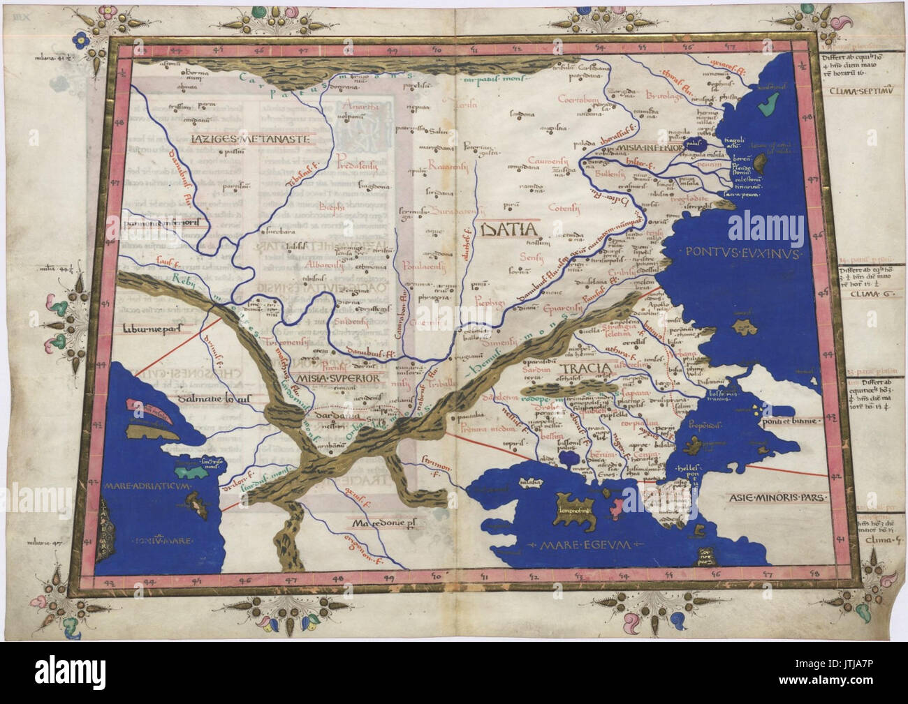Cosmographia de Ptolémée 1467 Péninsule des Balkans Banque D'Images