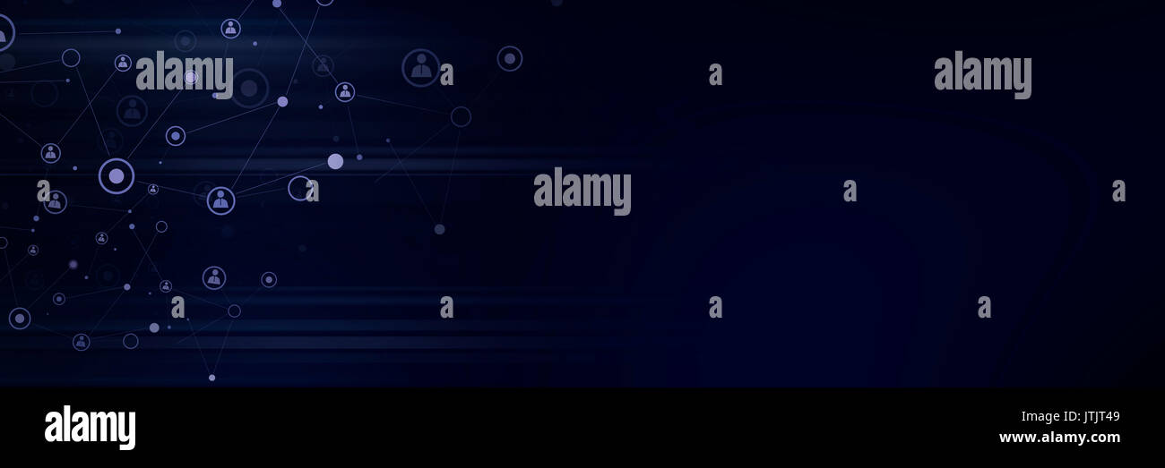 Rapport humain en ligne géométrique. Banque D'Images