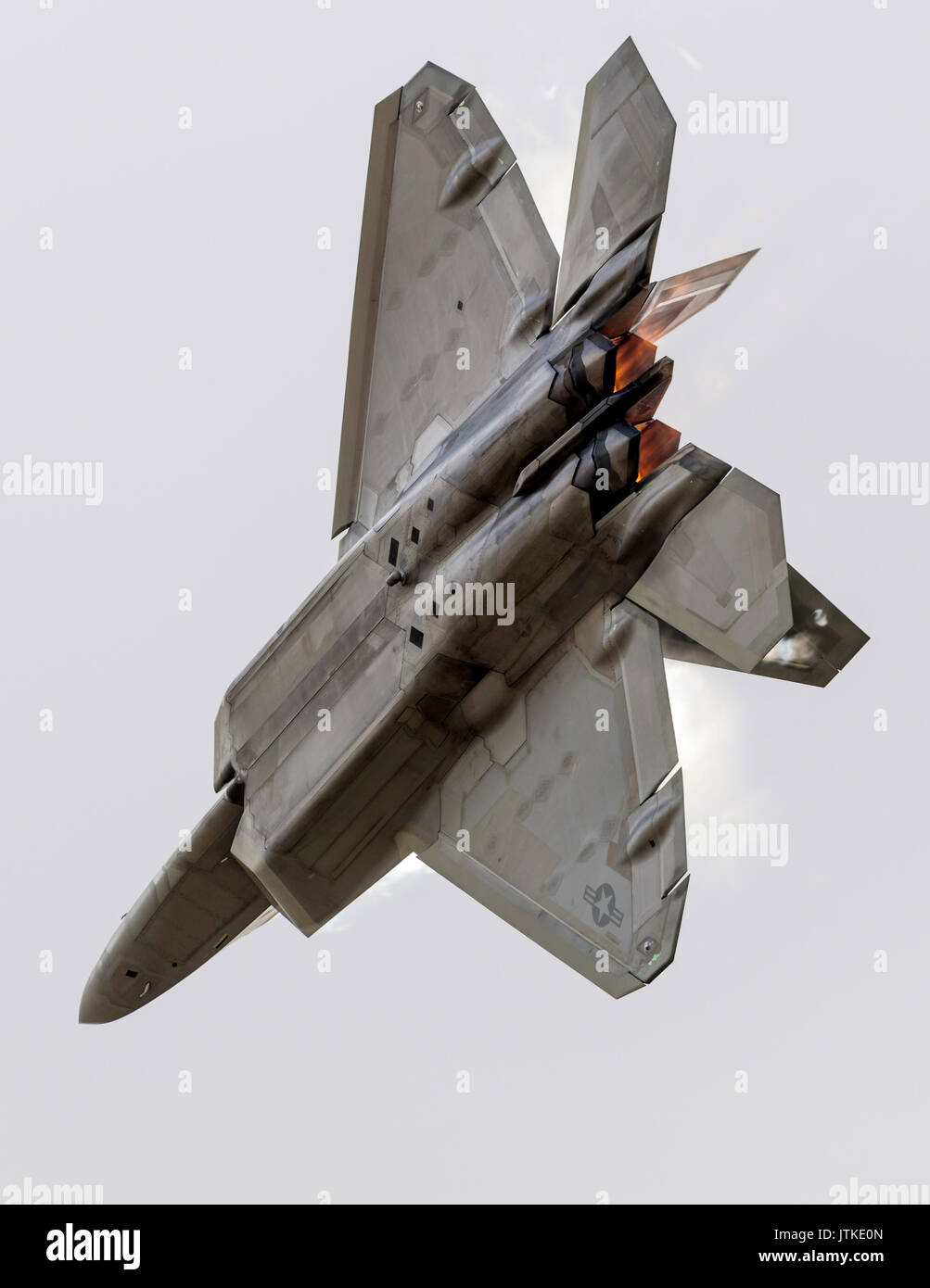 Lockheed Martin F-22A Raptor Demo USAF au Royal International Air Tattoo Banque D'Images