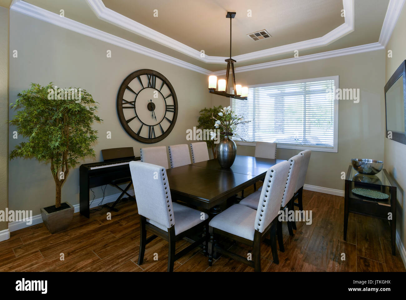 Resintial contemporain salle à manger, home intérieur. Banque D'Images