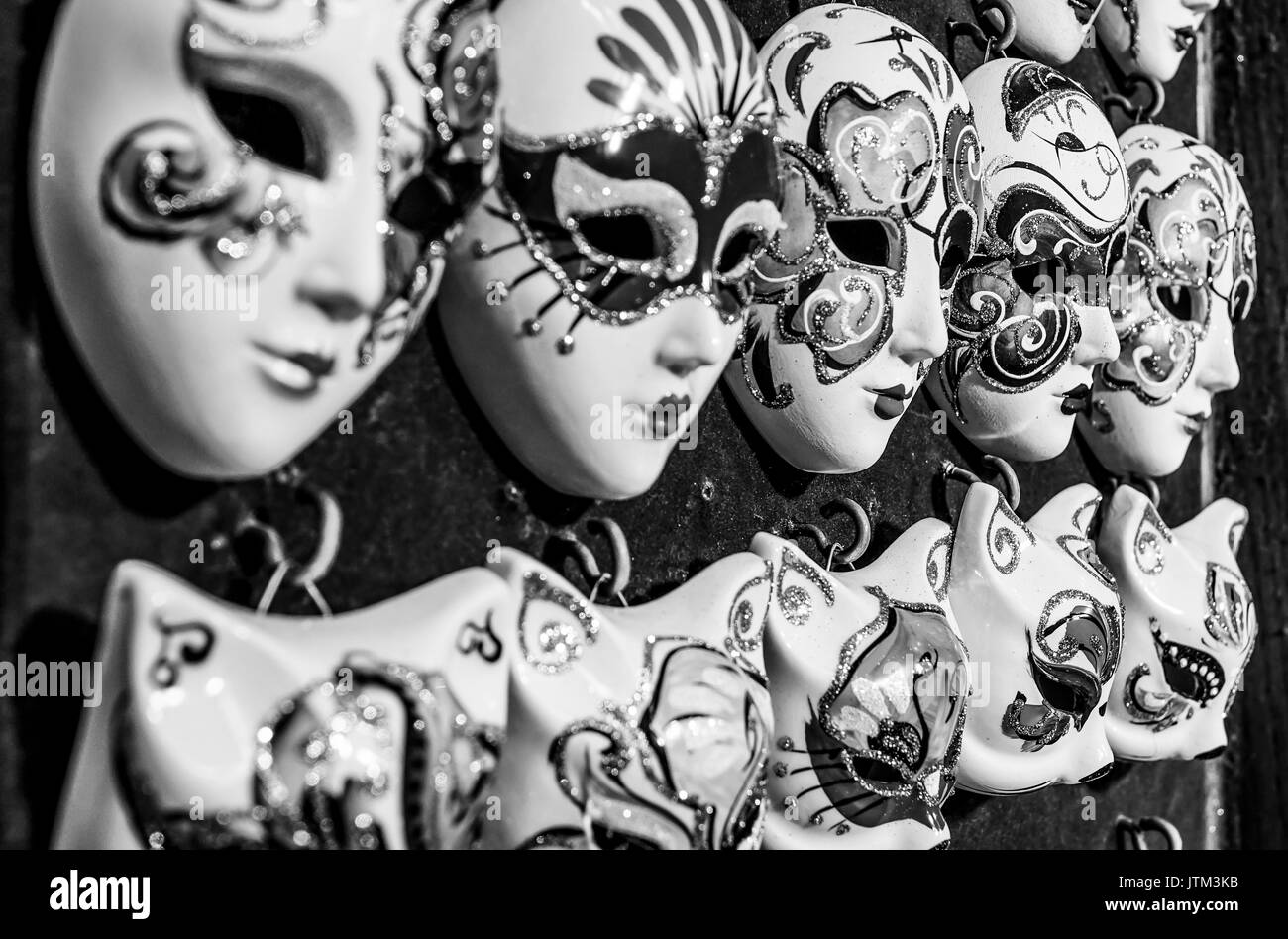 - Masques de Venise célèbre carnaval de Venise Mardi Gras Banque D'Images