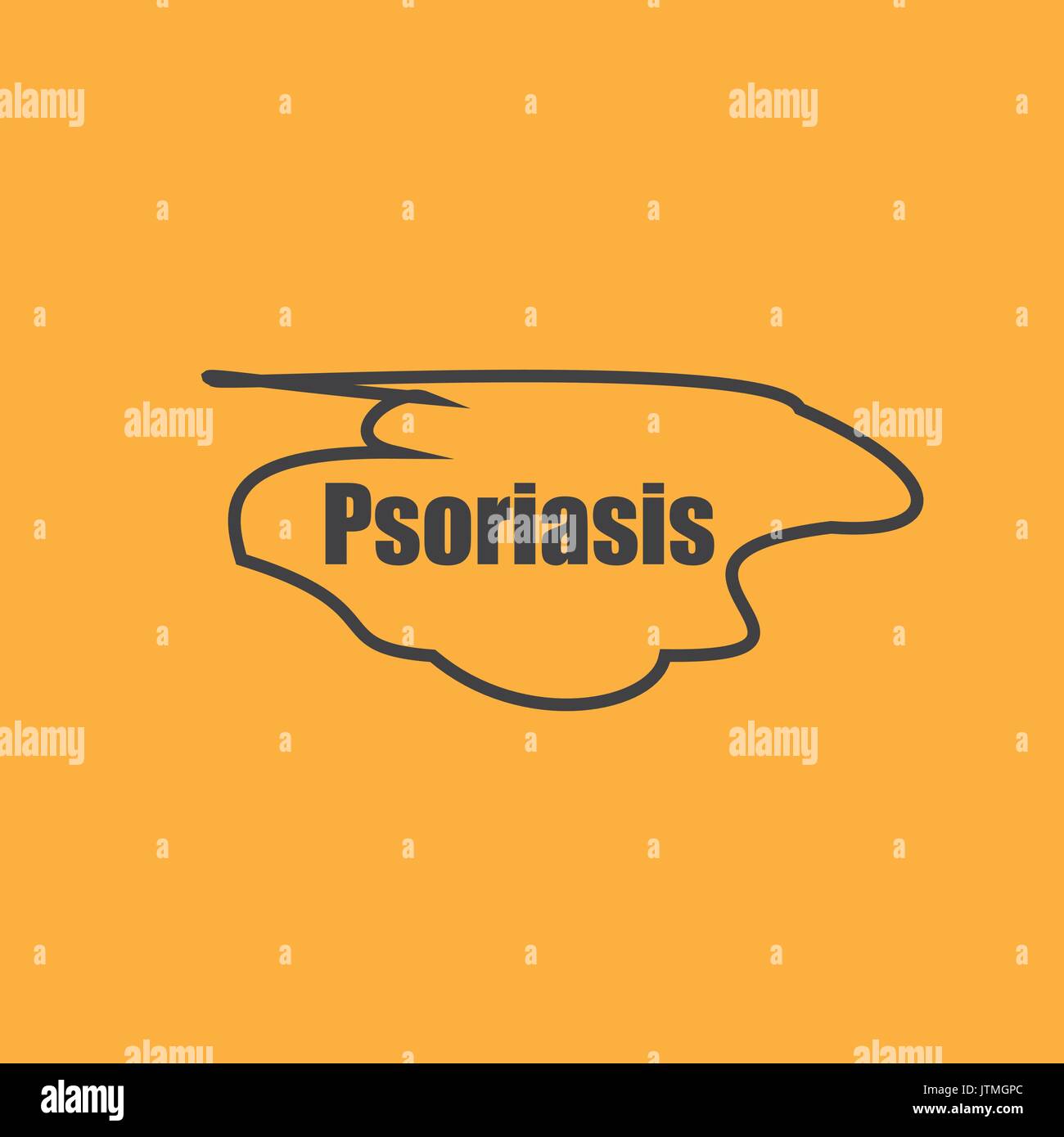 Le psoriasis, concept de santé contexte vecteur Illustration de Vecteur