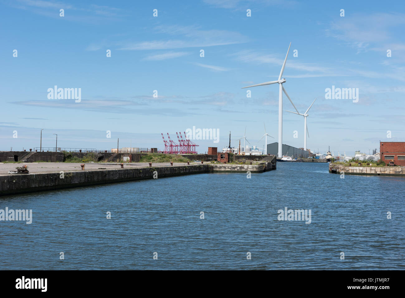 Bramley Moore Dock, Liverpool. L'emplacement du nouveau stade d'Everton FC qui se déplacera à partir de leur emplacement de Goodison Park Banque D'Images