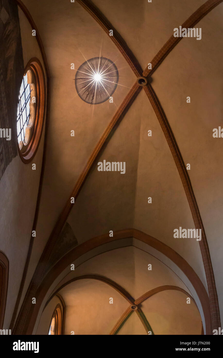 Portail de lumière pour l'Cassini méridien, basilique San Petronio, Bologne, Émilie-Romagne, Italie Banque D'Images