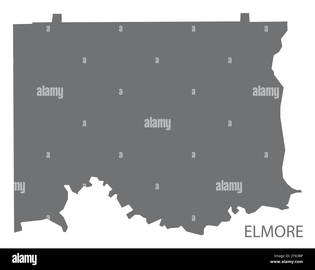 Elmore Comté Site d'Alabama USA gris illustration silhouette Illustration de Vecteur