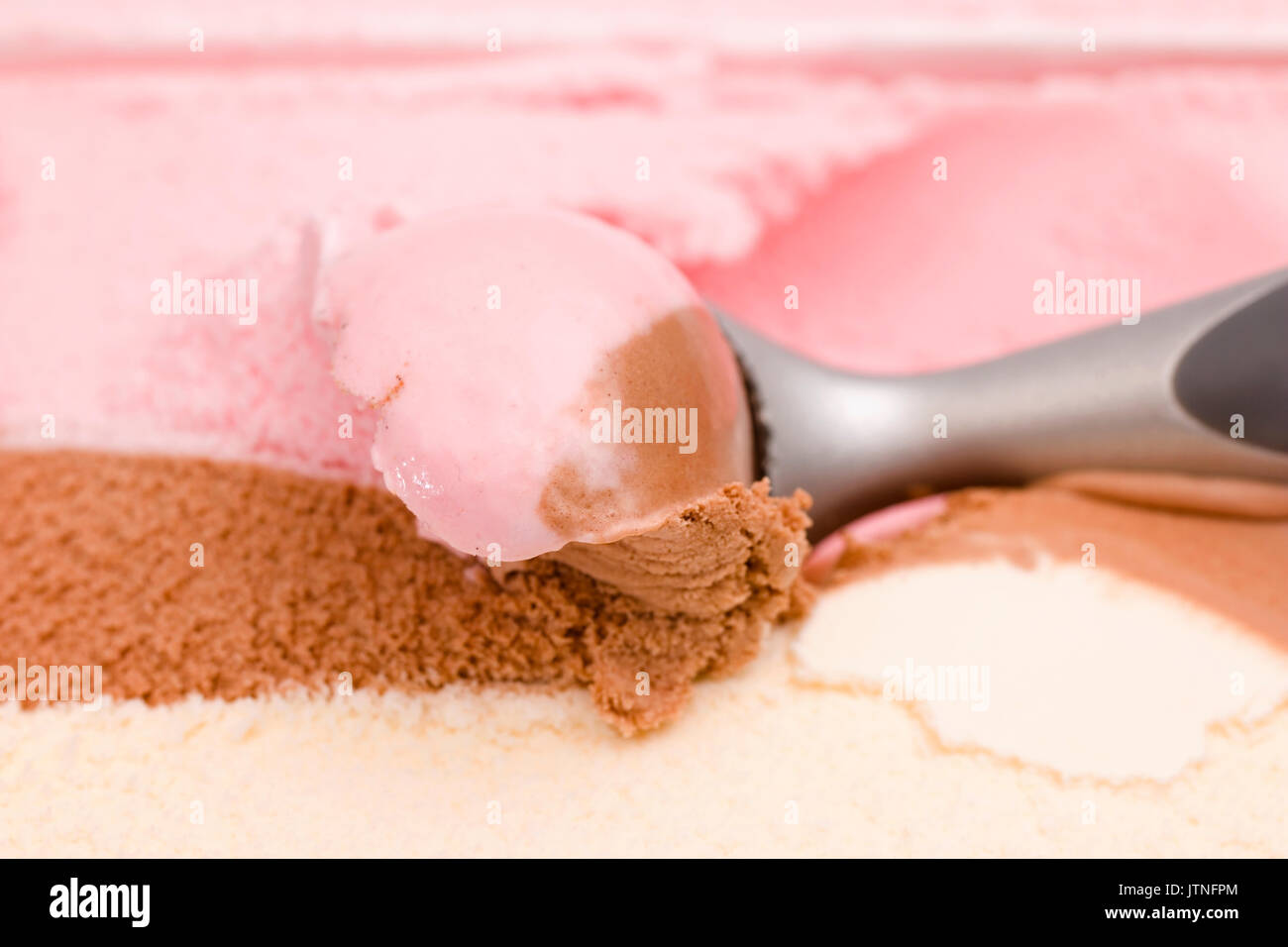 La crème glacée Lait napolitain réel Banque D'Images