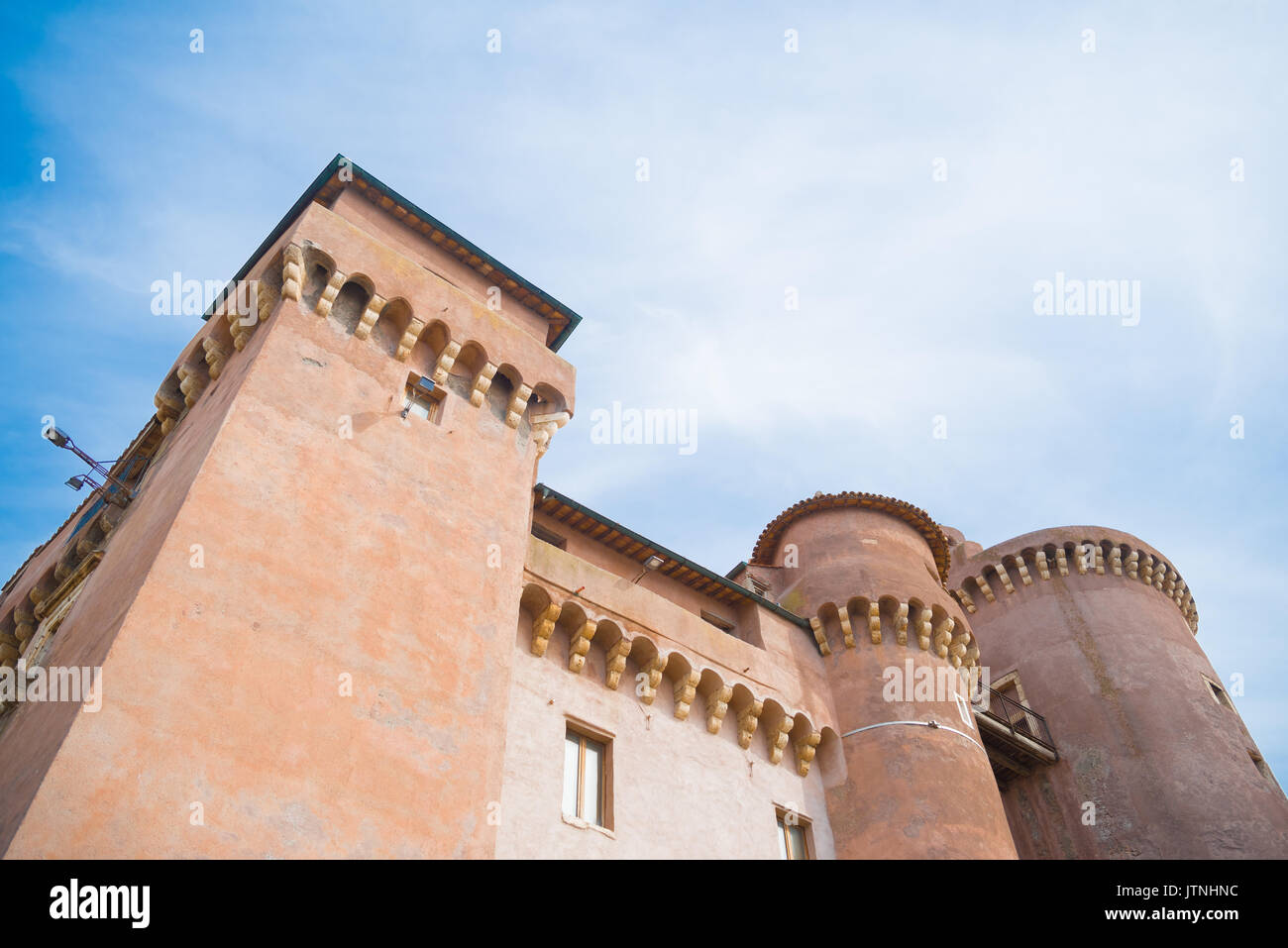 Extérieur de la Santa Severa castle en italie Banque D'Images