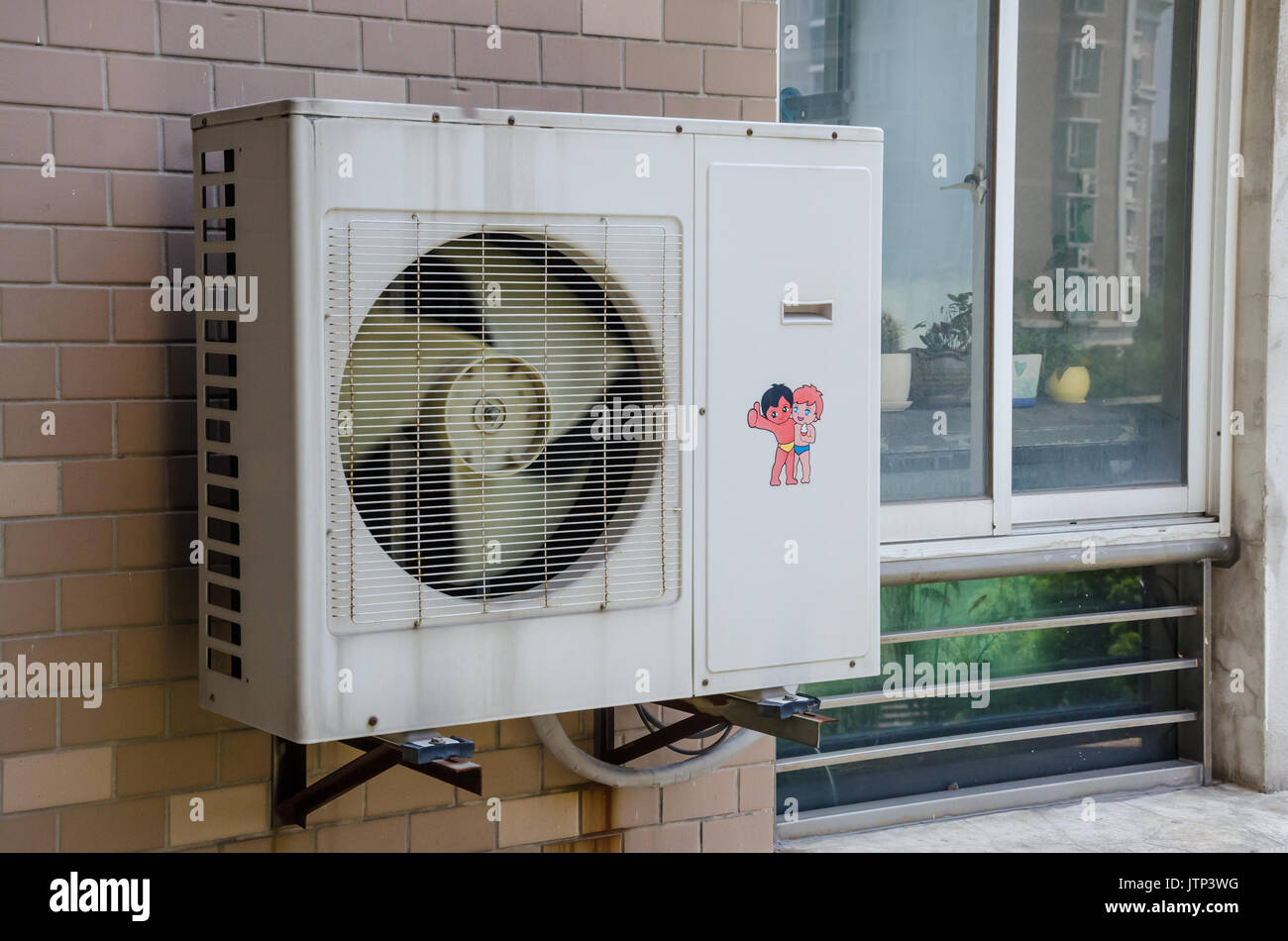 Une unité de climatisation. Banque D'Images