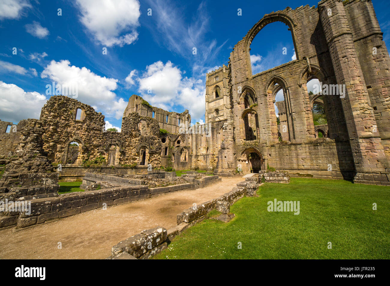 L'abbaye de Fountains dans Yorkshire du nord Banque D'Images