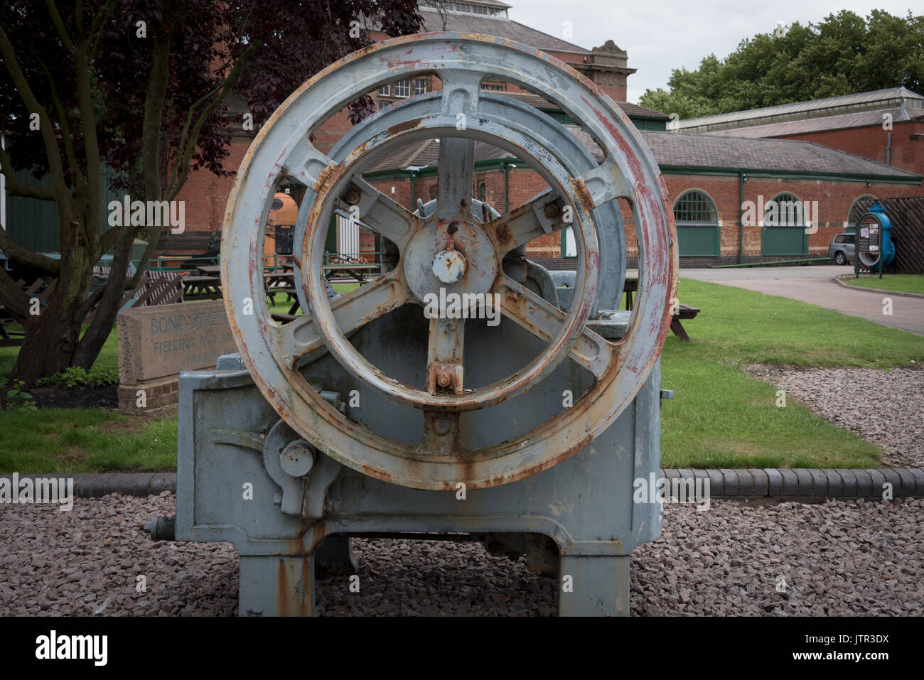 Génie électrique brosse turbine de moteur à la station de pompage de l'abbaye est le musée de la science et de la technologie à Leicester Banque D'Images