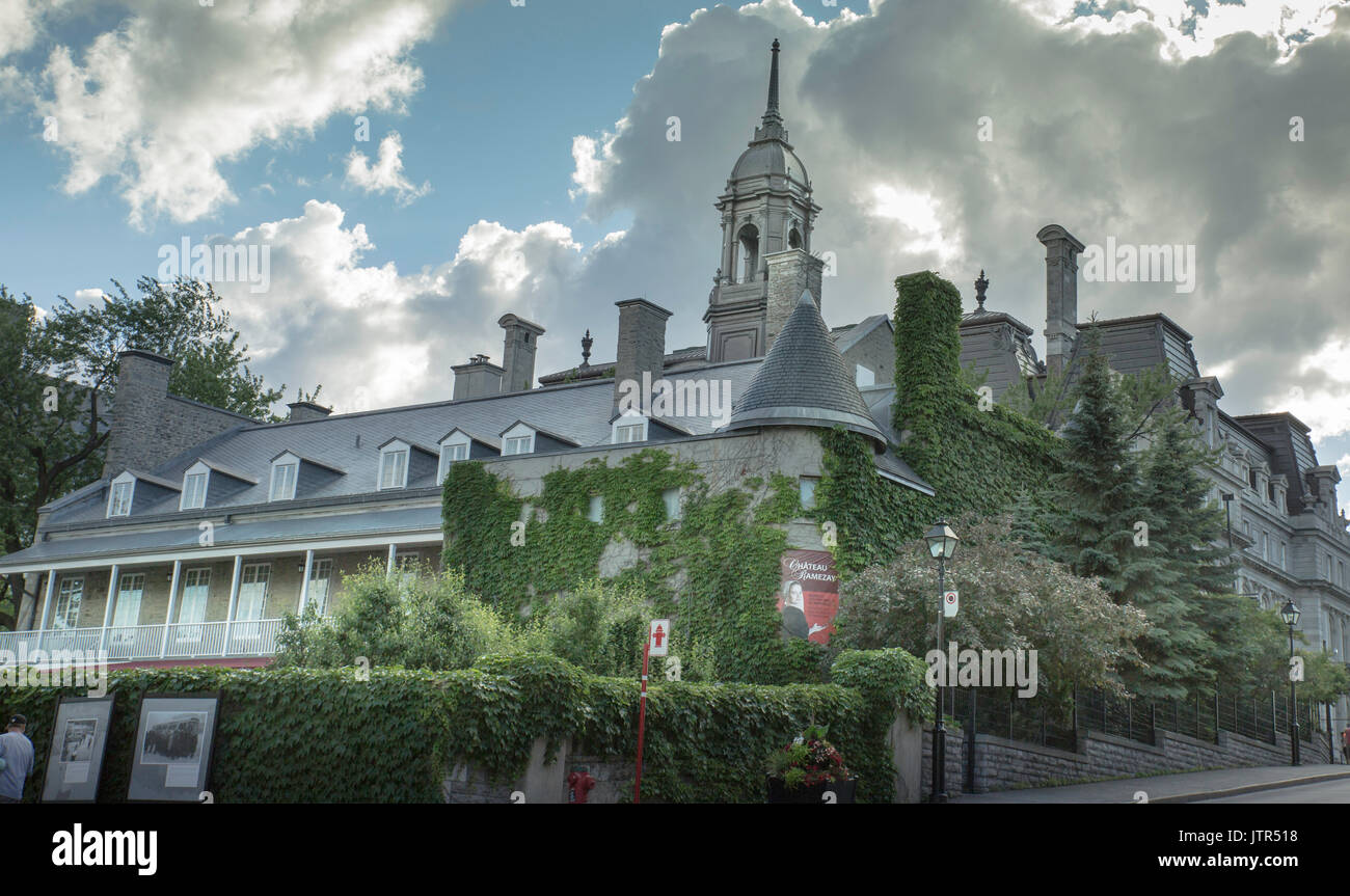 Une fois qu'une résidence pour le gouverneur de Montréal, le Canada n'est pas un Château Ramezay musée historique national. Il a été construit en 1705. Banque D'Images