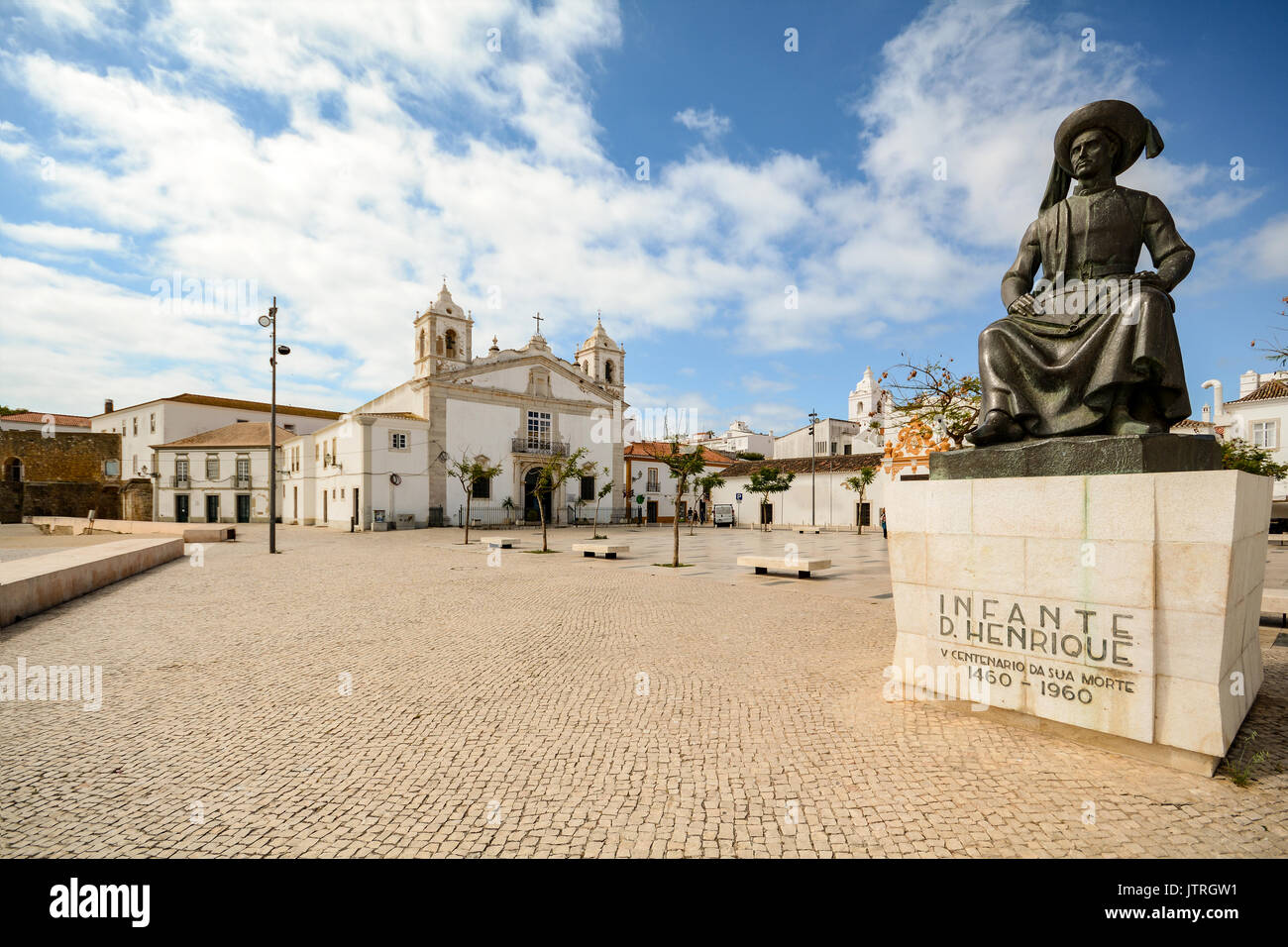 Voir à l'église Igreja de Santo Antonio dans la vieille ville du centre historique de Lagos, Algarve Portugal Banque D'Images