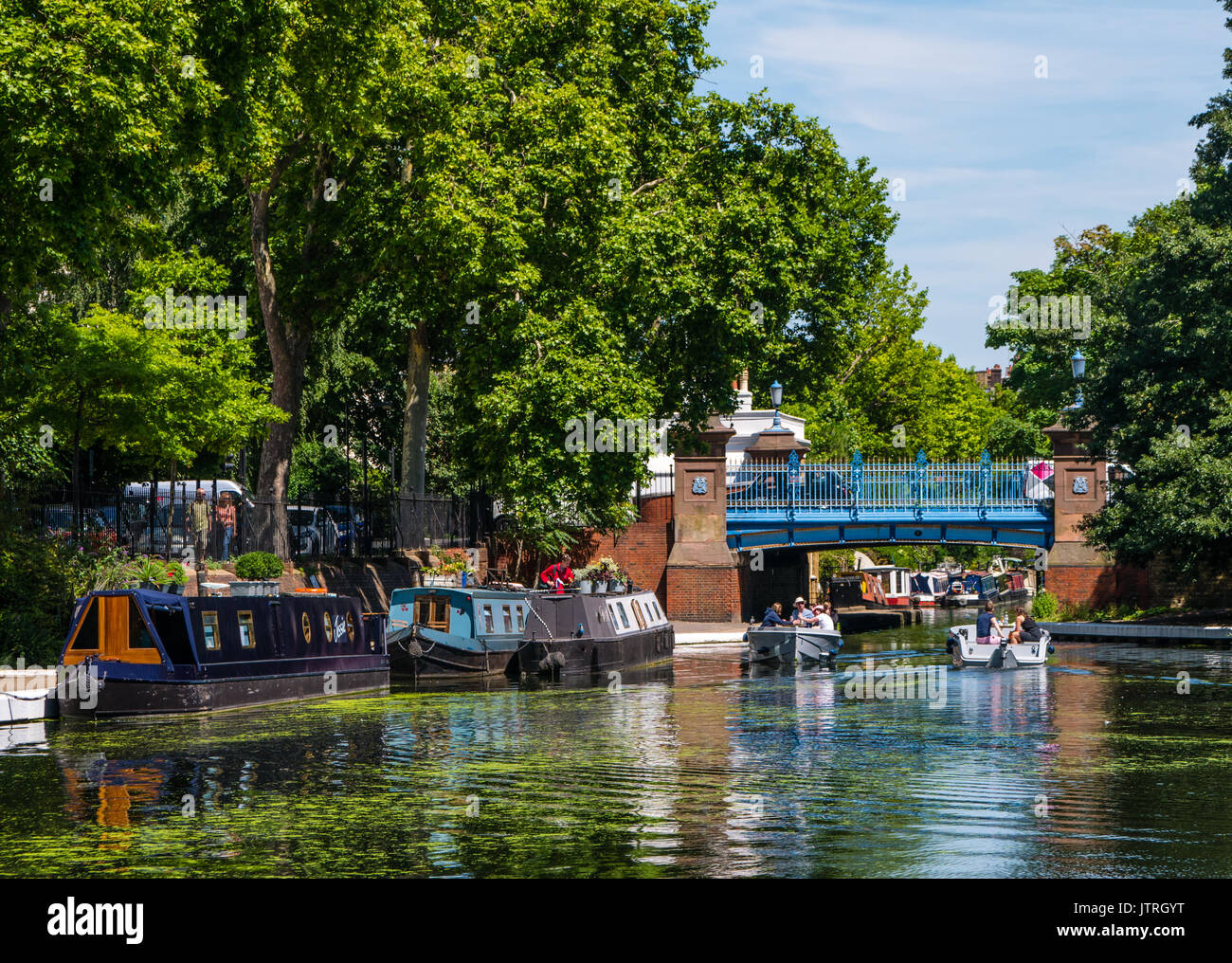 La lagune, petite Venise, Paddington, Cité de Westminster, Londres, Angleterre, Royaume-Uni, GB. Banque D'Images