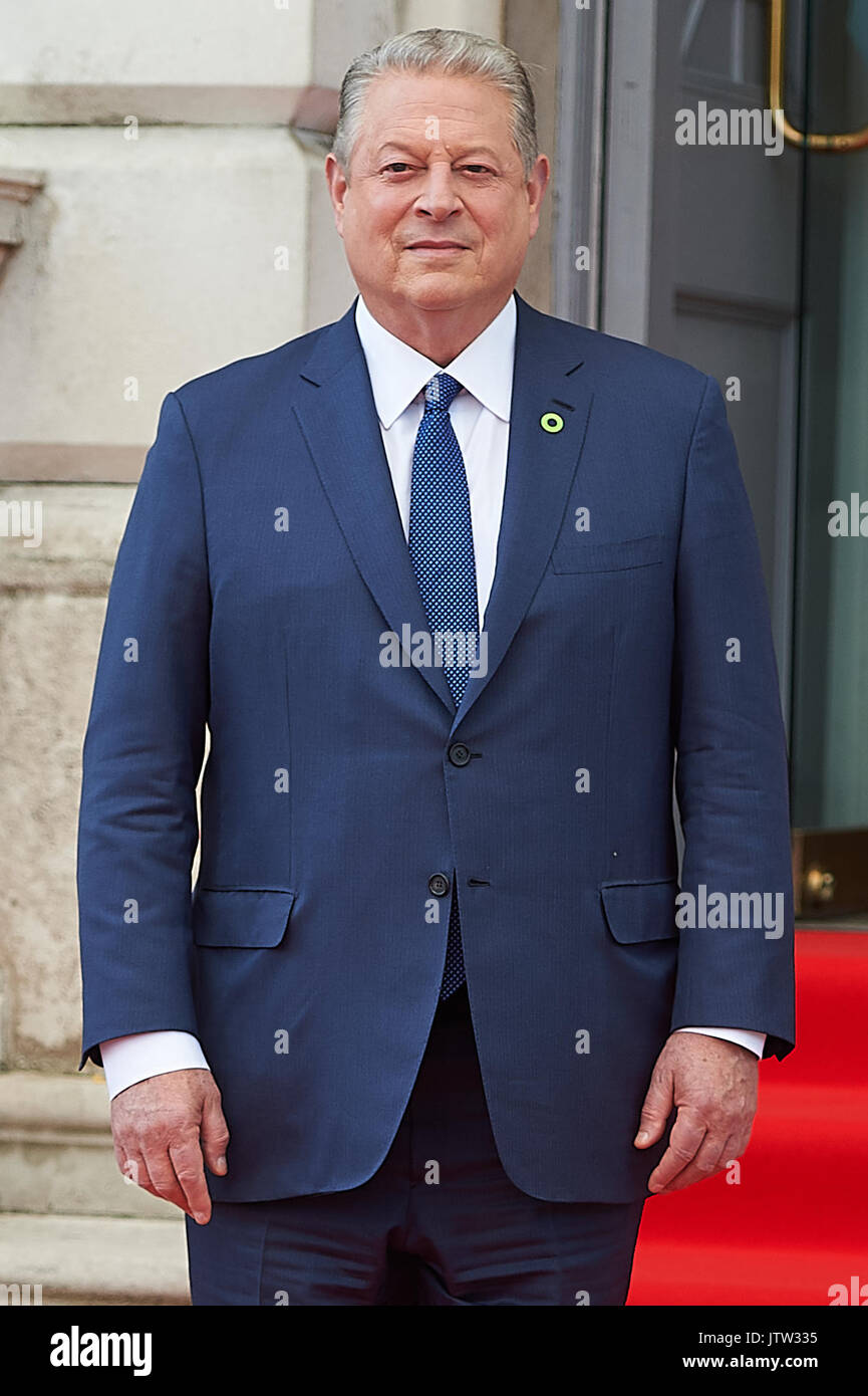 Londres, Royaume-Uni. 10 août, 2017. Al Gore s'occupe comme son documentaire marque ouverture de film 4 festival du film d'été. Somerset House, Londres. Credit : Alan D'Ouest/Alamy Live News Banque D'Images