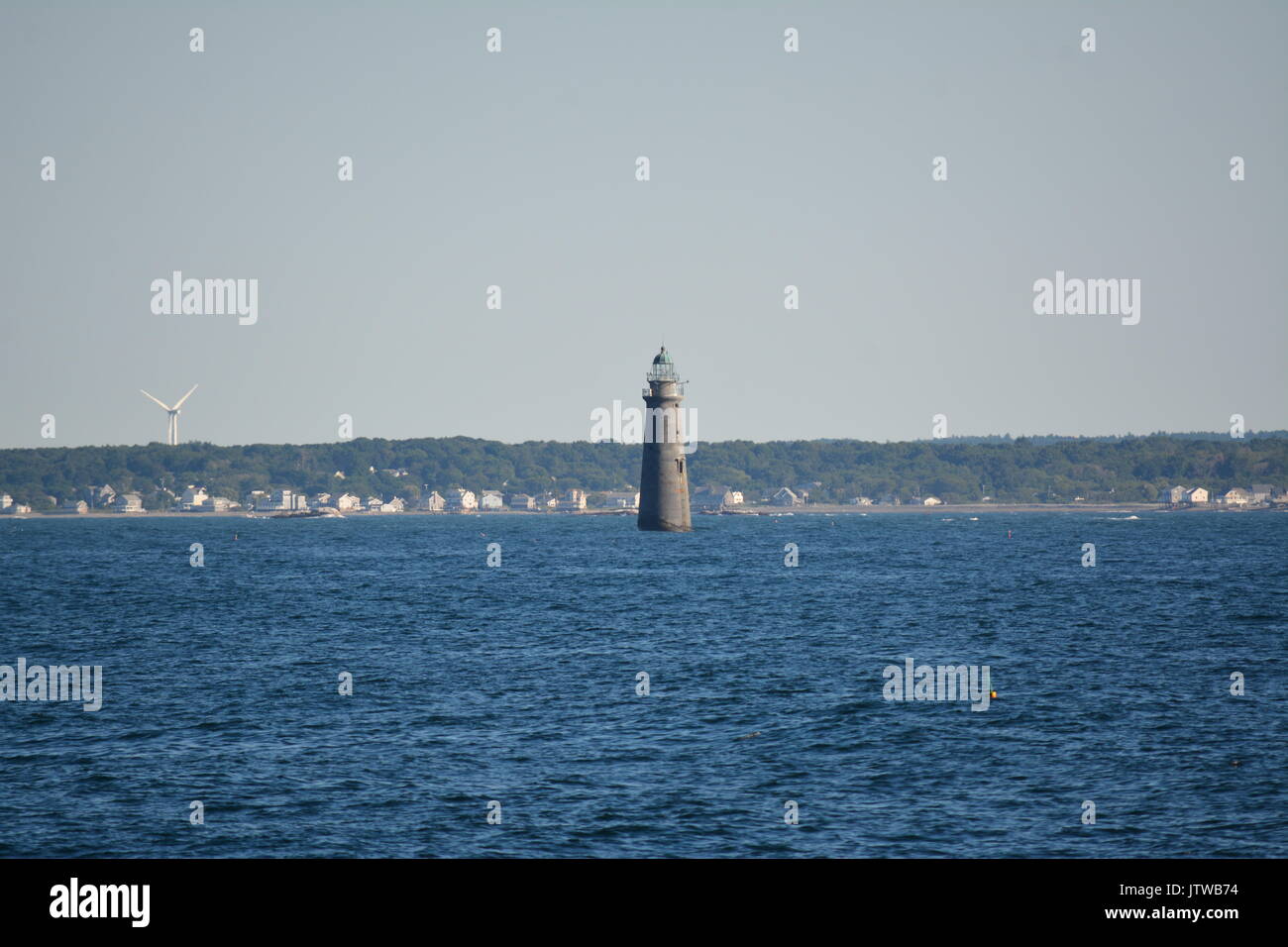 Minot's Ledge Light off du Massachusetts Rive Sud Banque D'Images