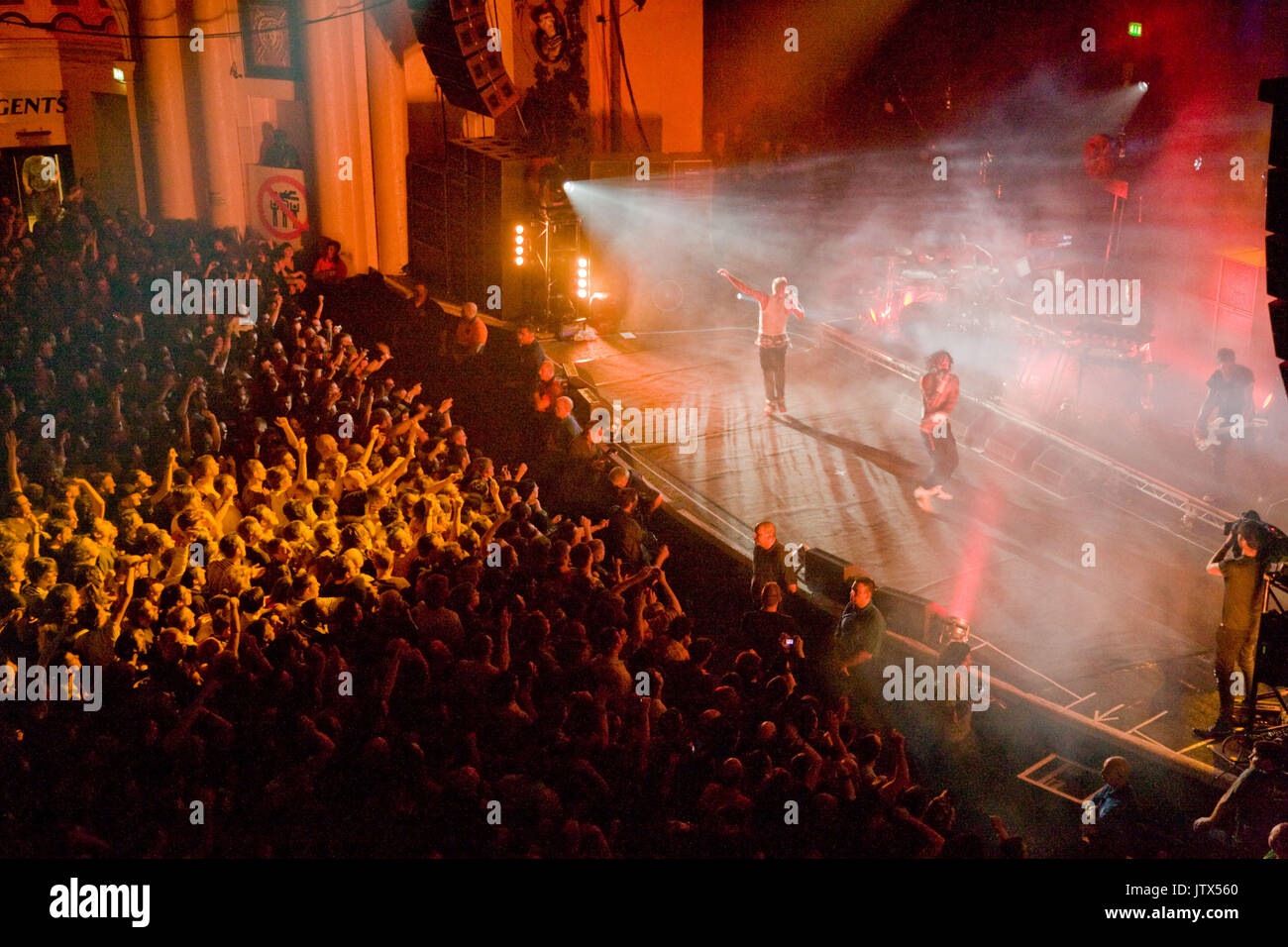 The Prodigy, Live at Brixton Academy, 12 décembre 2008 Liam Howlett, Keith Flint Maxim Reality Banque D'Images