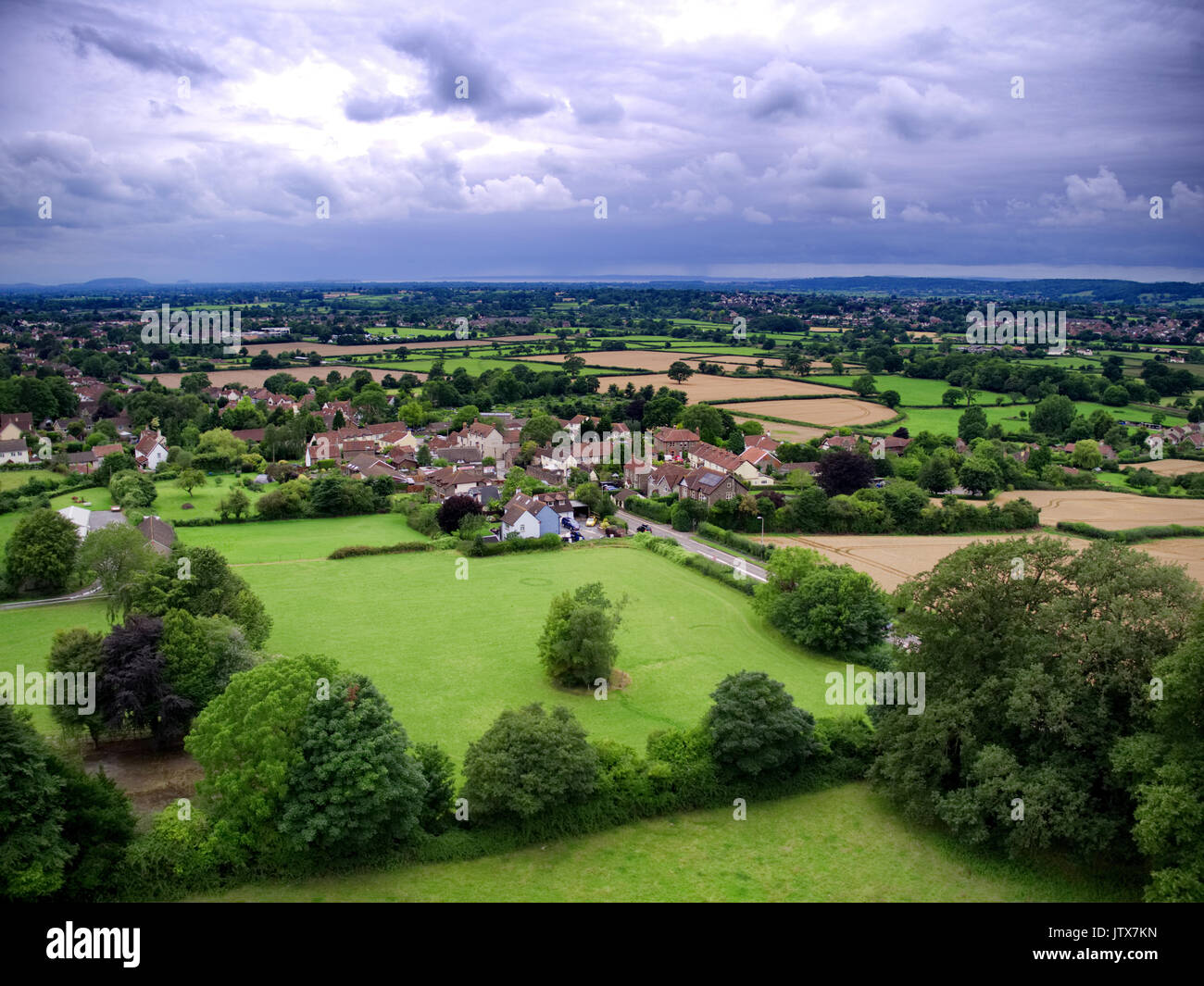Vue aérienne de Backwell et Farleigh près de Bristol Banque D'Images