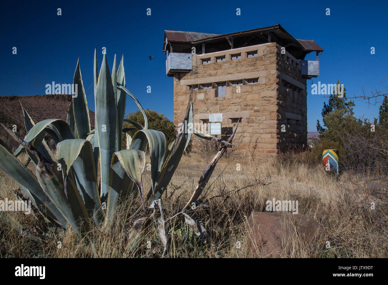 L'un des deux blockhaus de maçonnerie à Burgersdorp construit par l'armée britannique Royal Engineers pendant la Guerre des Boers (1899-1902), maintenant appelé le Sud une Banque D'Images