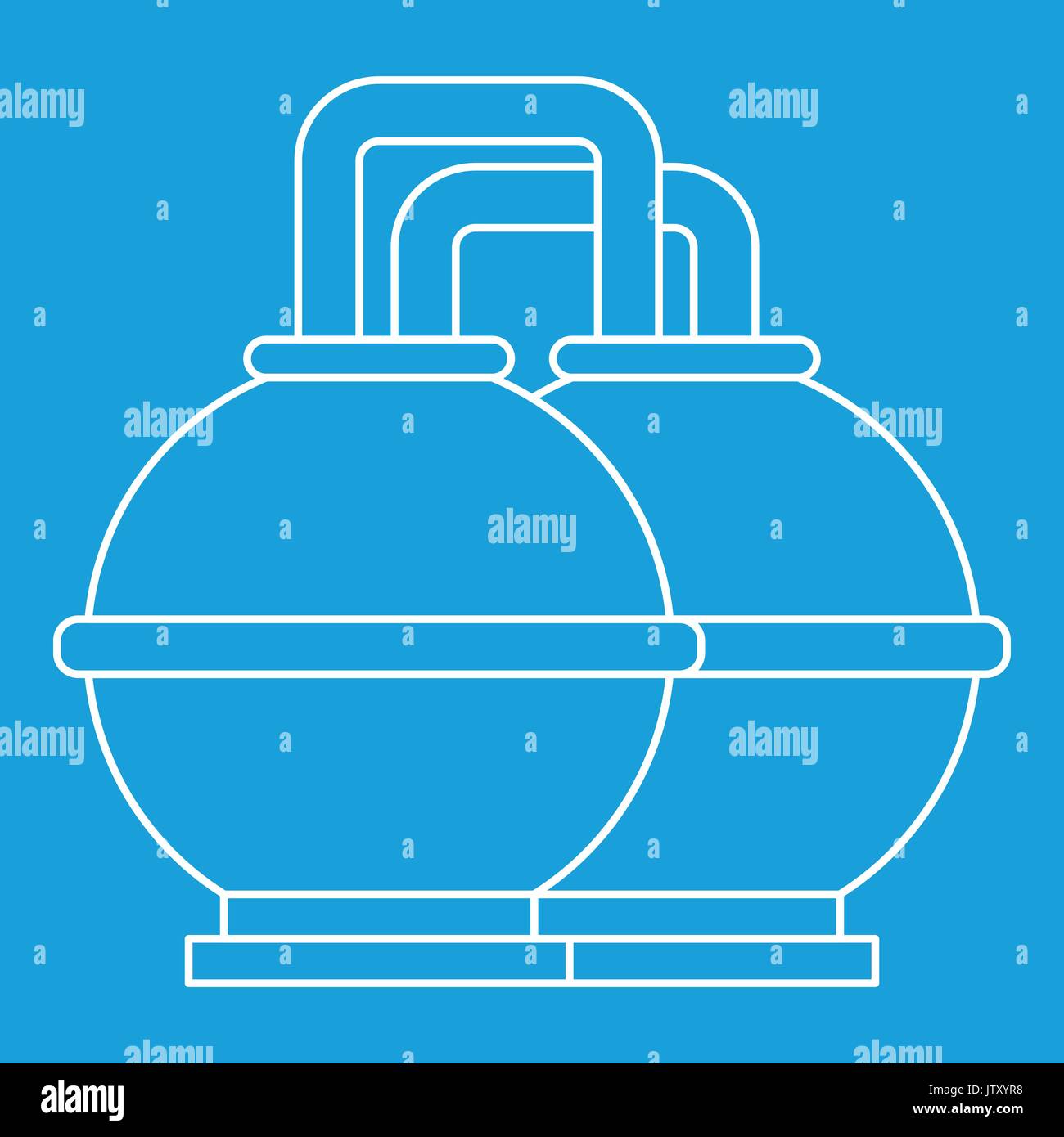 Les réservoirs d'huile, l'icône ronde style contour Illustration de Vecteur
