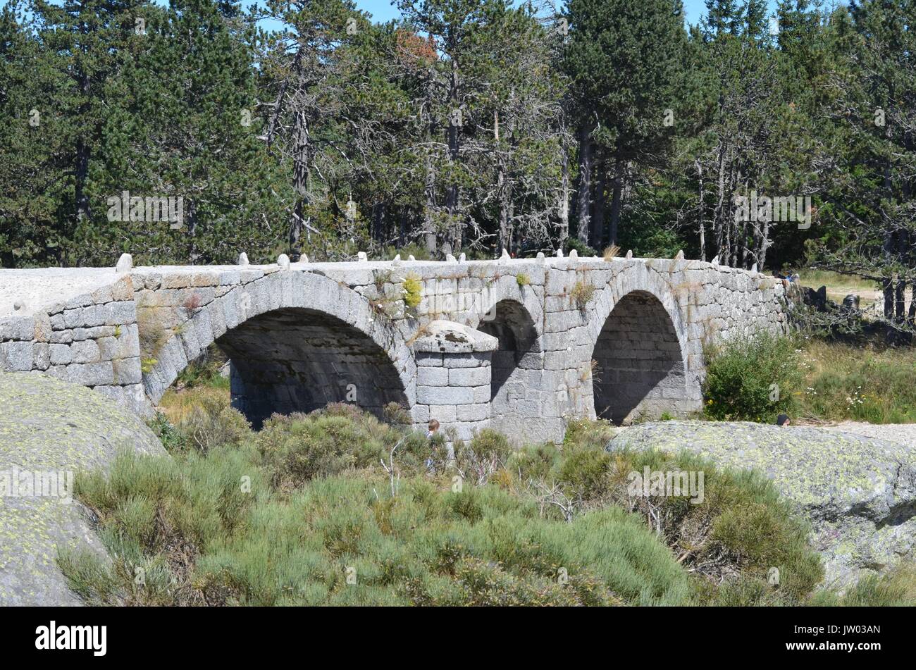 Le pont du Tarn, Lauzère, France. Banque D'Images