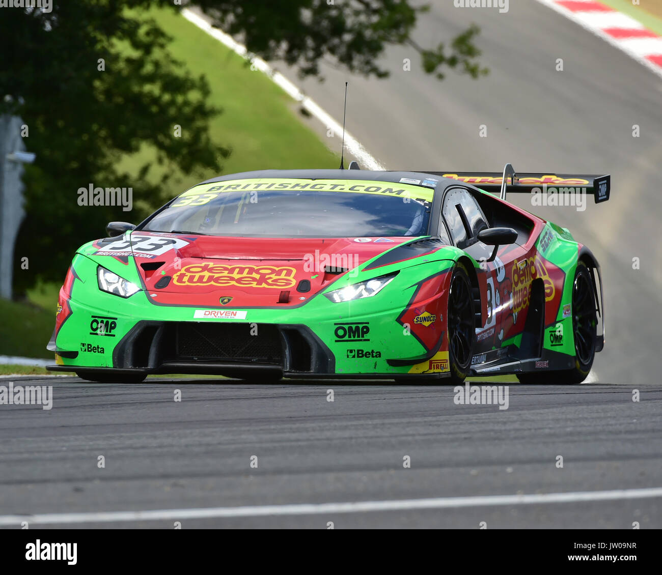 Jon Minshaw, Phil Keen, Ouragan Lamborghini GT3, la GT, GT3, GT4, Brands Hatch, dimanche 6 août, Kent, Angleterre, concurrence, circuit Banque D'Images