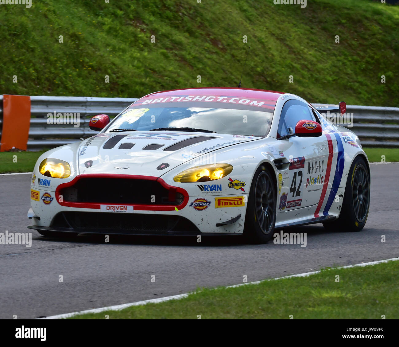 William Phillips, Jan Jonck, Aston Martin Vantage GT4, la GT, GT3, GT4, Brands Hatch, dimanche 6 août, Kent, Angleterre, circuit, com Banque D'Images