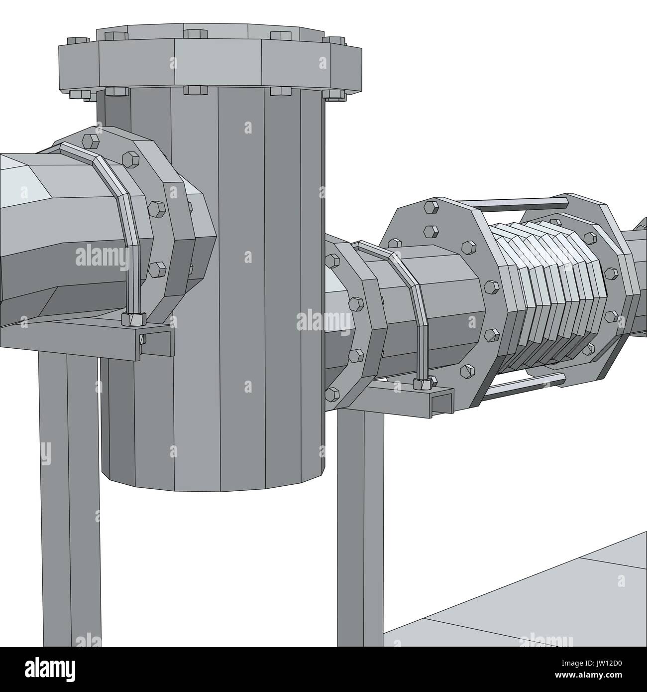 Filtre d'équipement industriel. Wire-frame. Format EPS10. Le rendu 3D de vecteur Illustration de Vecteur