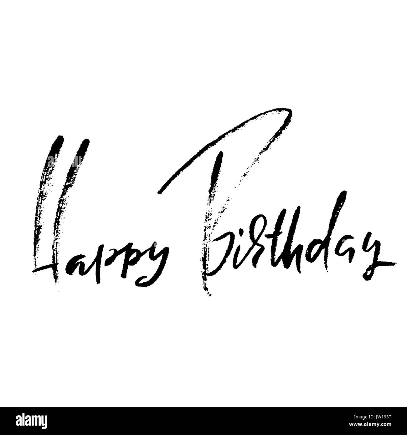 Joyeux anniversaire brosse moderne lettrage pour invitation et carte de souhaits, estampes et affiches. Inscription manuscrite. Dessin calligraphique. Vector illustration. Illustration de Vecteur