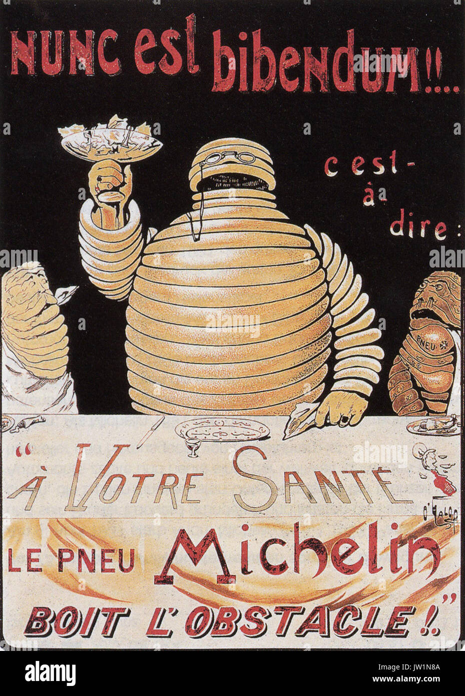 Années 1900, la France affiche de Michelin Photo Stock - Alamy