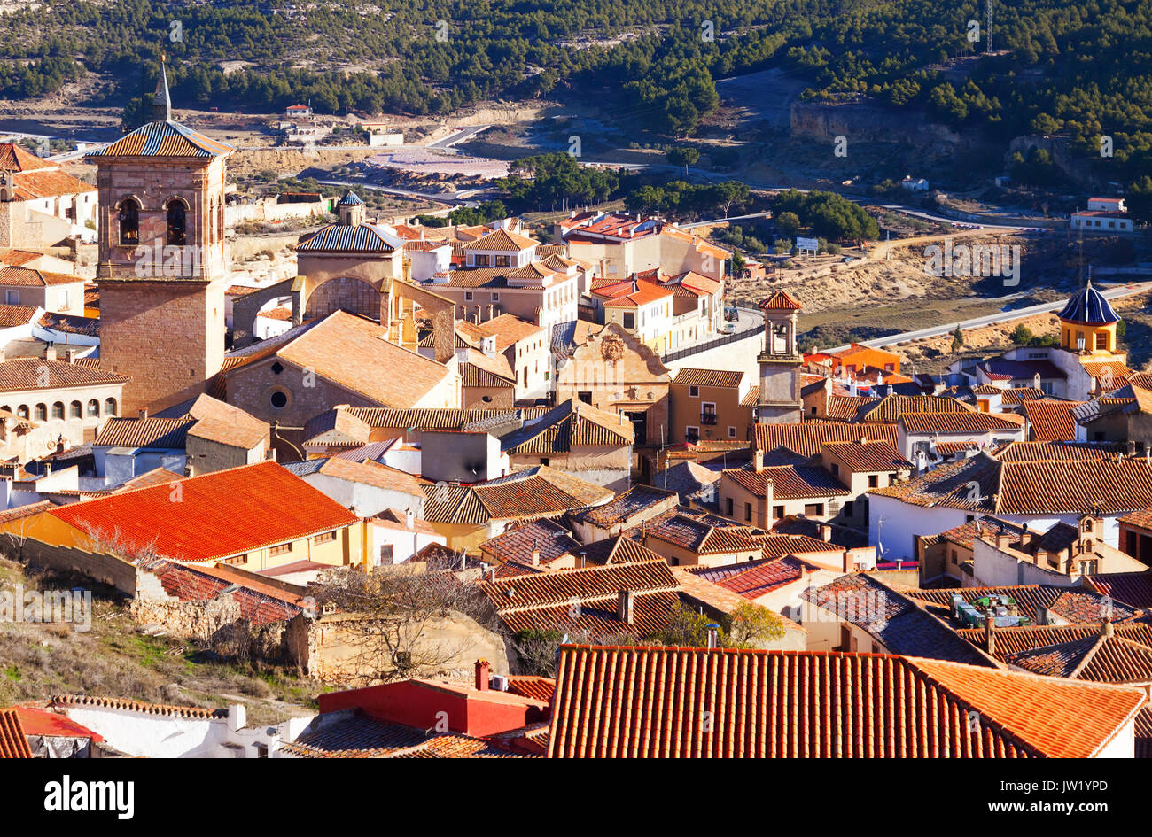 Vieille ville espagnole. Chinchilla de Monte-Aragon, province d'Albacete, Espagne Banque D'Images