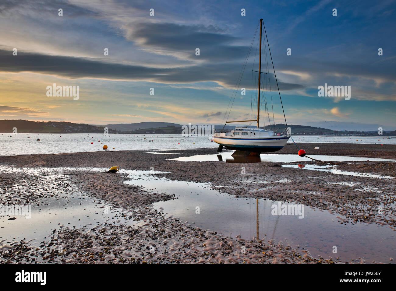 Exmouth ; Plage ; location ; Devon, UK Banque D'Images