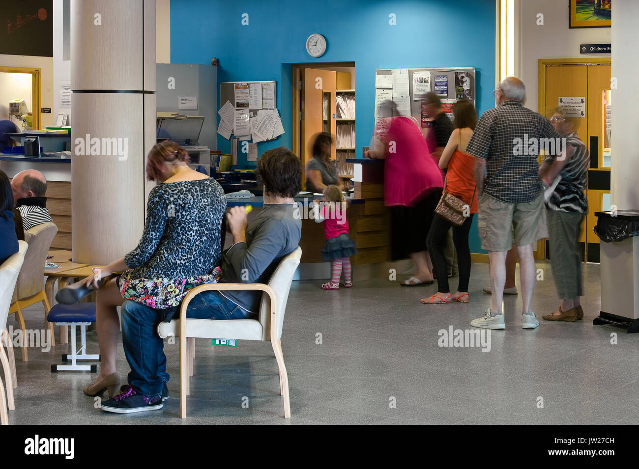 Réception à l'hôpital NHS Angleterre Banque D'Images