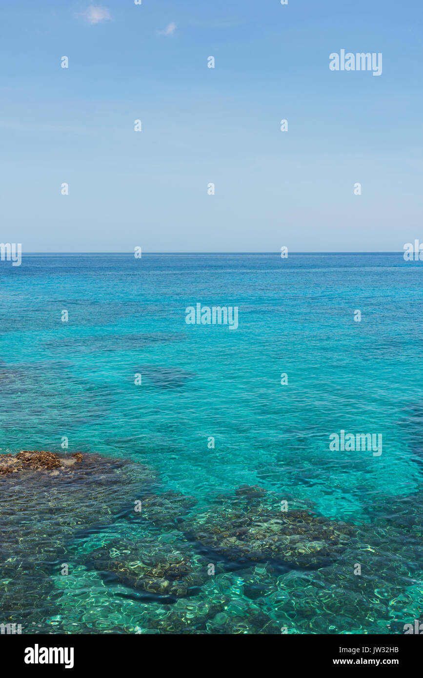 De la Jamaïque, Negril, tranquille seascape Banque D'Images