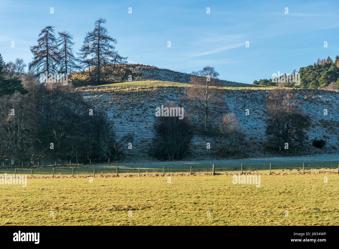 Une ancienne motte à côté de Ballater. Banque D'Images