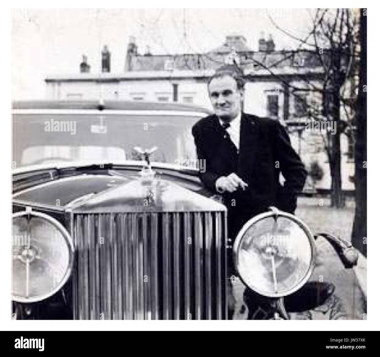 Eddie Chapman avec voiture Banque D'Images