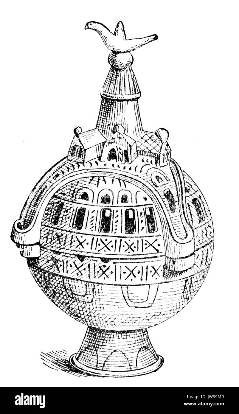 Thuribleengravingalpha Banque D'Images