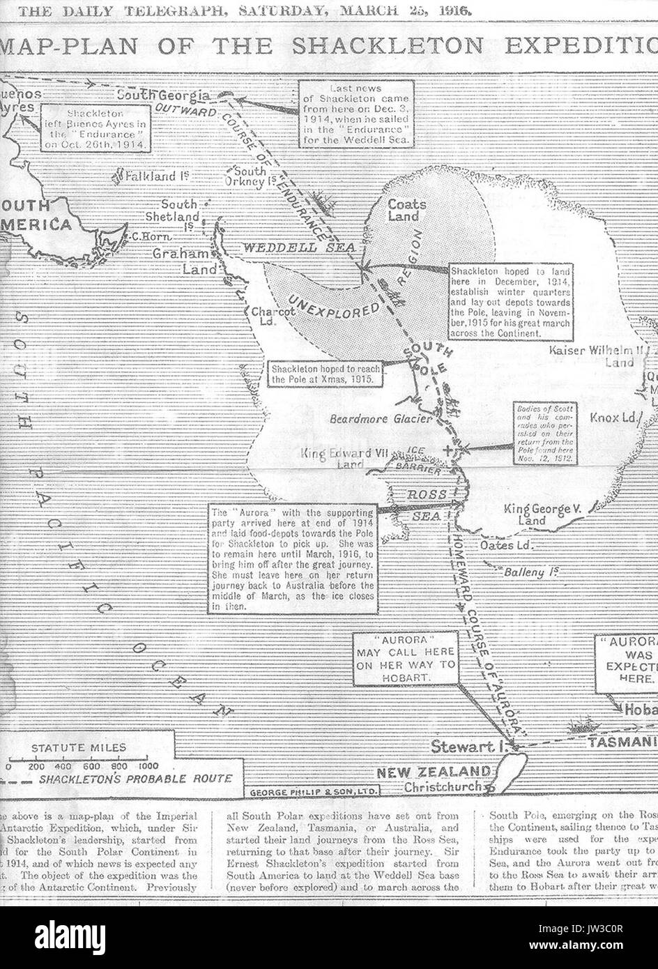 Plan du site de l'expédition Shackleton Banque D'Images